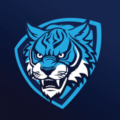 Angry Tiger Head Logo Design