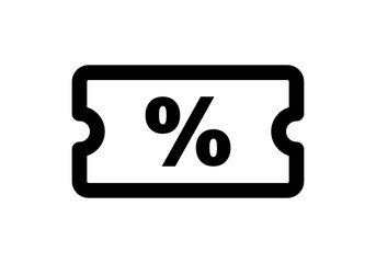 Coupon icon. Sale, discount coupon illustration.