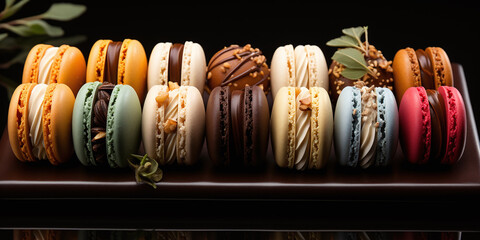 beautifully arranged macaron collection