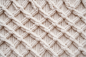 Hand made macrame texture pattern. Eco friendly modern knitting. Generative AI