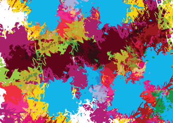 Fototapeta premium Abstract vector splatter multicolor background design. splash background. illustration vector design.