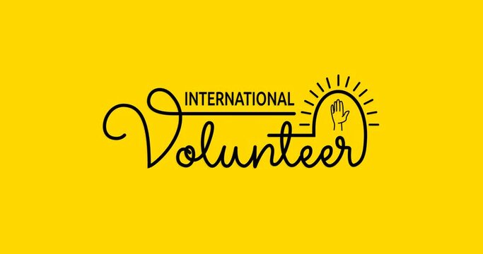 International volunteer text animation with alpha channel. Great for encouraging volunteerism all over the world and to learn about different ways they can help out in their communities.