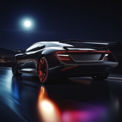3d cg rendering of a sports car 3d cg rendering of a sports car 3d rendering of a brand - less...