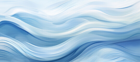 Fototapeta premium Abstract Paper Painting with Blue Wave Texture