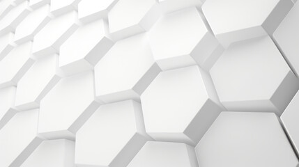 Abstract white hexagon Geometric Surface Loop