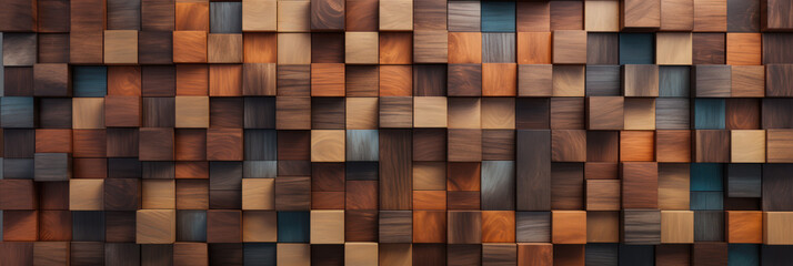 Textured Wooden Block Composition