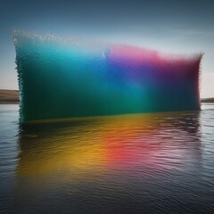 rainbow and water surface rainbow and water surface rainbow colors and water