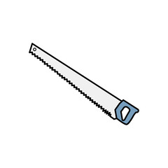 A saw icon on a white background.