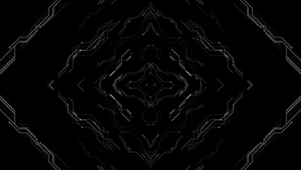 Travel through abstract technology digital tunnel.
