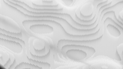 Topographic map, terrain like abstract backdrop. Fractal background from layered circles.