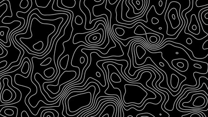 Fractal lines background. Topographic map like abstract backdrop