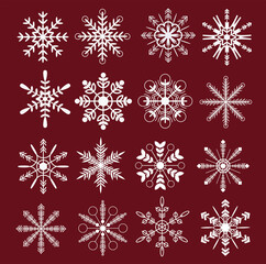 Naklejka na ściany i meble Snowflakes always have a hexagonal or hexagonal shape. Their shape and pattern depend on the temperature and humidity of the air at the time they form.