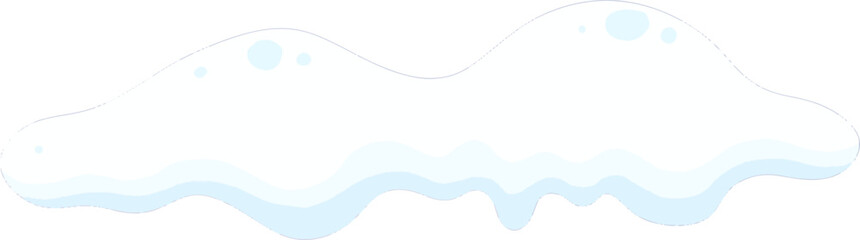 snow melt set collection flat vector design 