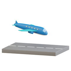 3d Landing Illustration With Transparent Background