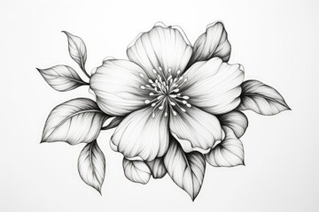 Coloring book flowers doodle style black outline. - 680598948