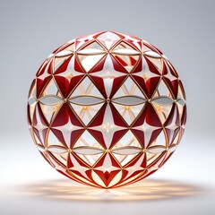 Geometric Glee: Explore the Joyful Patterns of Christmas Ball Geometry. Generativ Ai.