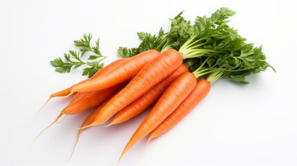 carrots on white background.