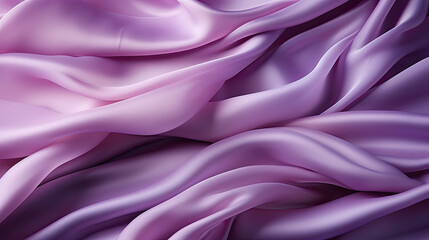 Obraz premium Beautiful elegant wavy light violet or purple satin silk. Luxury fabric texture, abstract background design. Card or banner. Empty purple fabric background of soft and smooth textile material. 