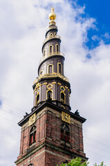 Corkscrew spire of the Church of Our Saviour (Vorfrelserskirke), Copenhagen, Denmark