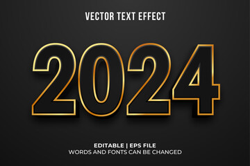 2024 gold text effect