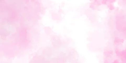 Foto op Canvas Pink watercolor background for your design, watercolor background concept, vector .Glamour fairytale backdrop. Sky cloud clear Delicate card. Elegant decoration. Fantasy pastel color. © Kainat 