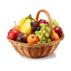 fruit basket_ Isolated