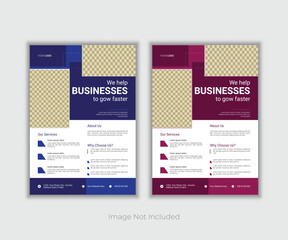 Vector business flyer temple design