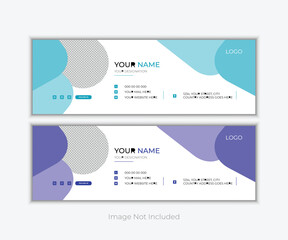 vector email signature modern design template