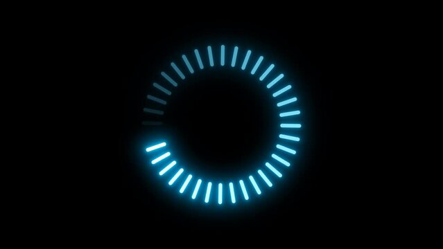 digital 4K web neon circle loading bar.
MOV file with Alpha channel.
Animation with transparent background.