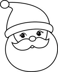 Retro Santa Claus Avatar outline