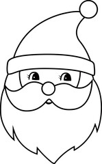 Retro Santa Claus Avatar outline