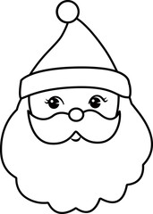 Retro Santa Claus Avatar outline