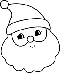 Retro Santa Claus Avatar outline