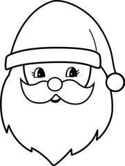 Retro Santa Claus Avatar outline