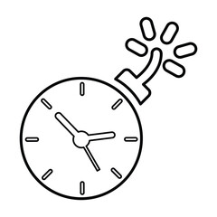 Deadline Icon In Outline Style