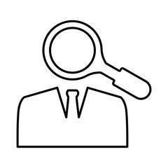Hiring Employee Icon In Outline Style