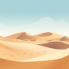 Fototapeta na wymiar a minimalist representation of a desert landscape