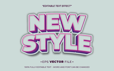 New Style effect 3d editable vector