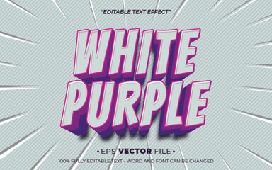 white purple effect 3d editable vector