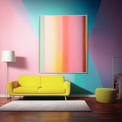 modern bright interiors 3d rendering illustration modern bright interiors 3d rendering illustration bright room with colorful sofa