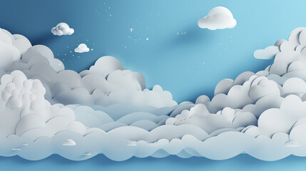 Pastel cloud background. AI Generated
