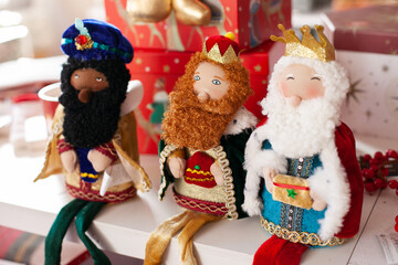three kings day soft plush figurines decoration. Christmas holiday season home decor. EpiphanyThe...