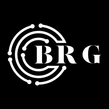 BRG letter design. BRG letter technology logo design on white background. BRG Monogram logo design for entrepreneur and business