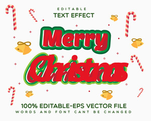  merry Christmas text effect vector