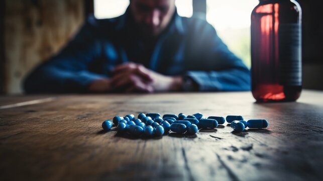 Blue pills to improve male potency, problems with sexual life