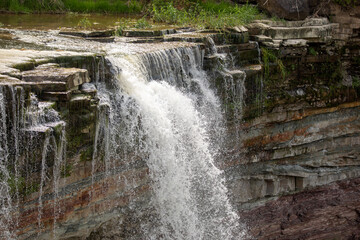 Fototapeta na wymiar Lower Ball's Falls in the Niagara Region of Ontario.