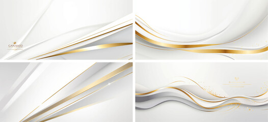 future presentation glow curve graphic shiny frame gold glitter elegant layout illustration shape 