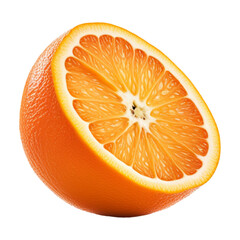 Half an Orange Isolated on Transparent Background
