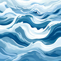 Fototapeta na wymiar minimalist representations of ocean waves