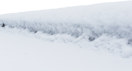 Snow-covered roof of a house under construction in the forest